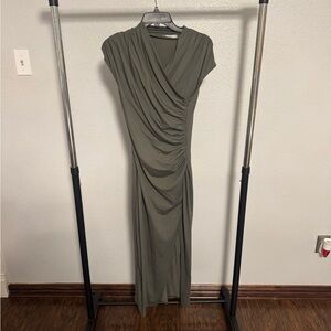 Zara Olive Green Midi Dress